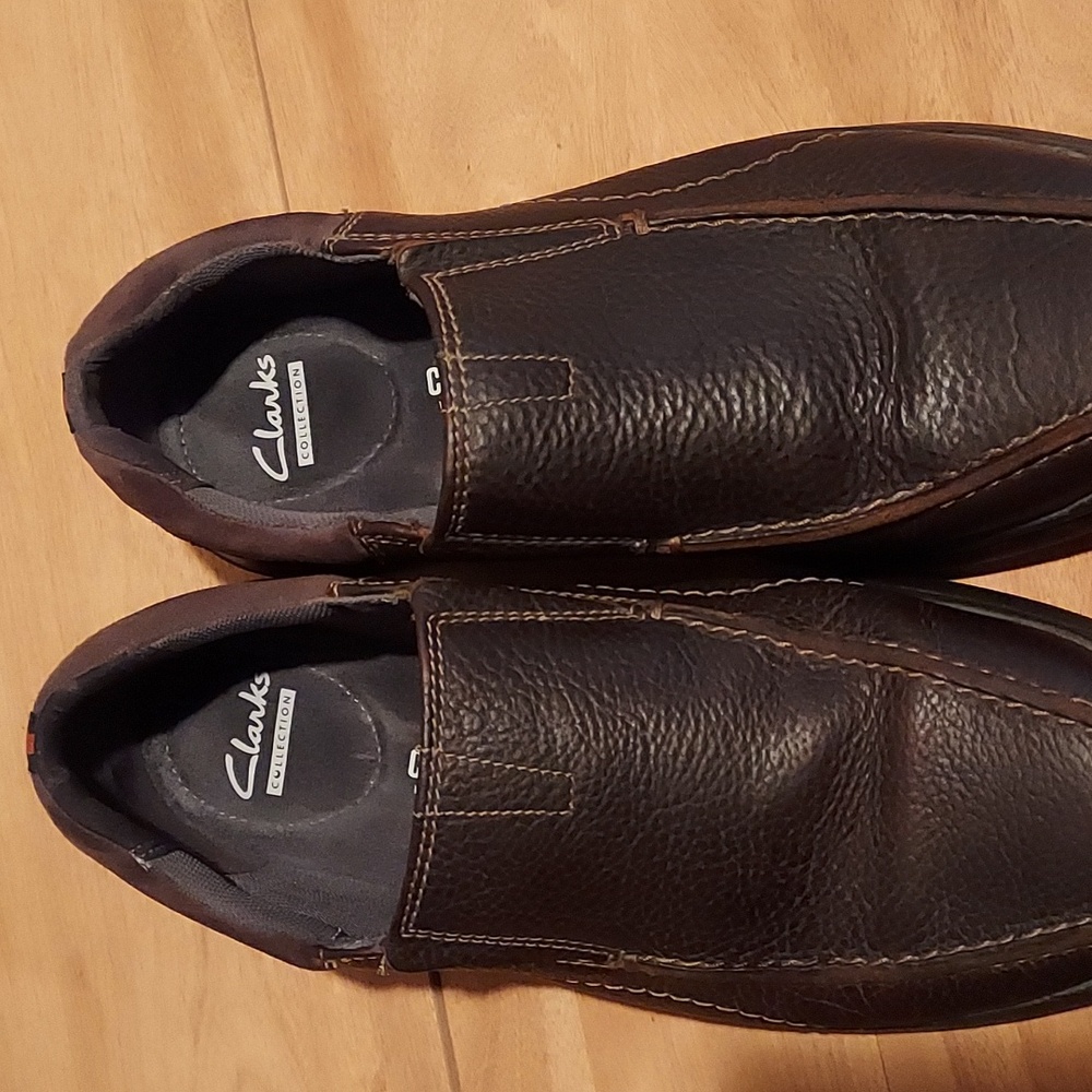 Clarks Cotrell Step Slip-On Mens Shoes Brown Size 10 Excellent Condition - Picture 2 of 4